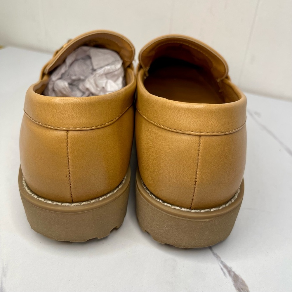 Chunky Platform Loafers Low Heel Flats Lug Sole SlipOn Penny Loafers OfficeWork - Picture 7 of 11